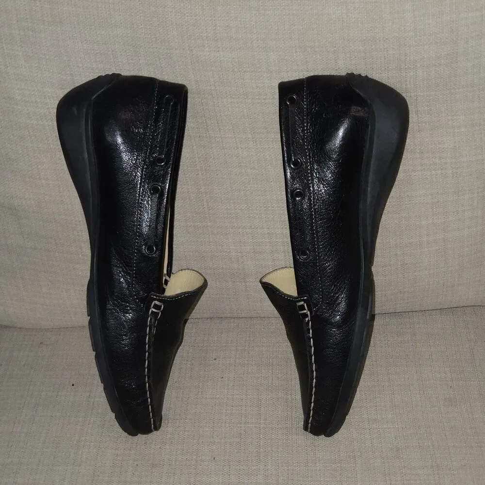 Mephisto Slip On Loafers Black Genuine Leather Men's Size 9.5